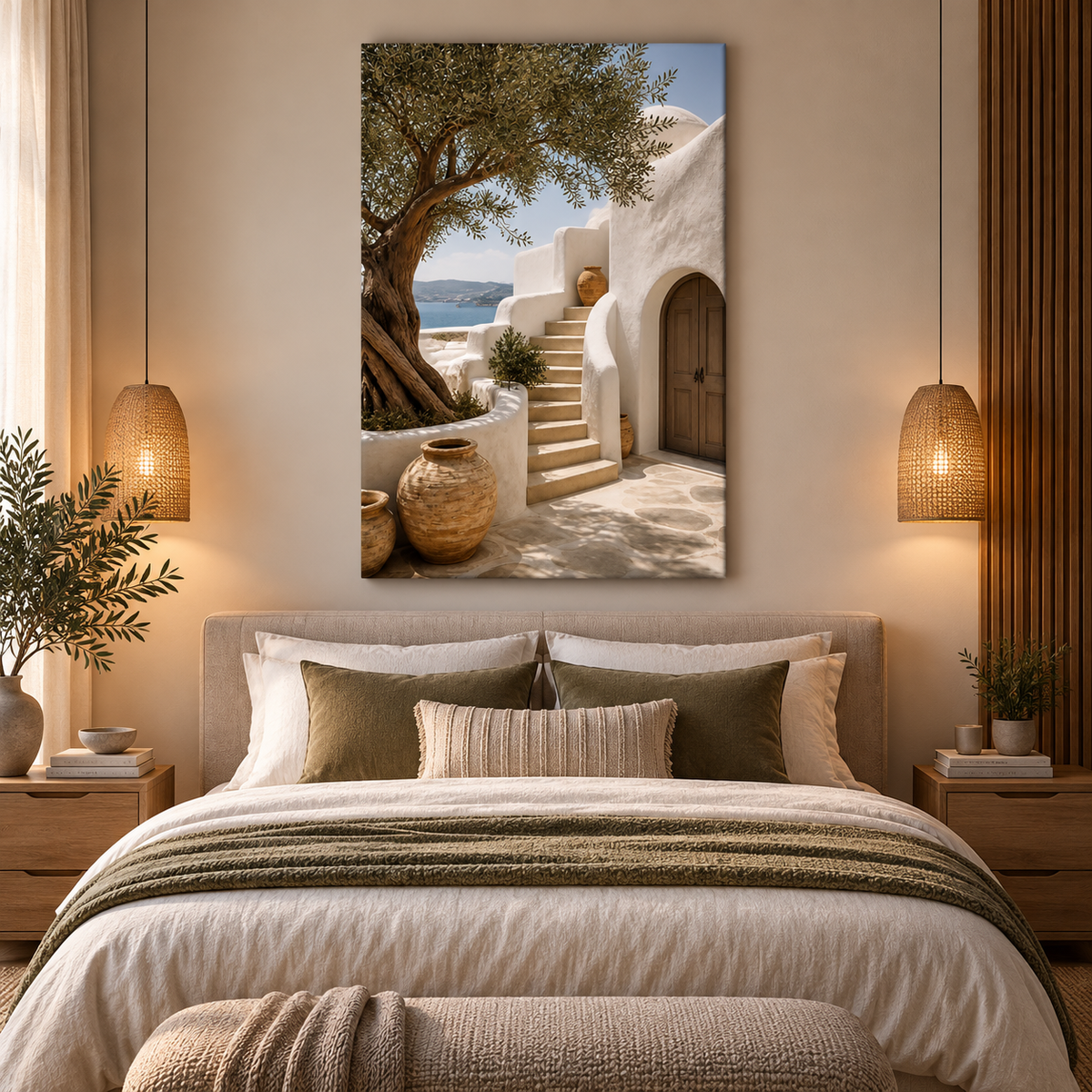 Toile murale méditerranéenne – Décoration d'intérieur moderne