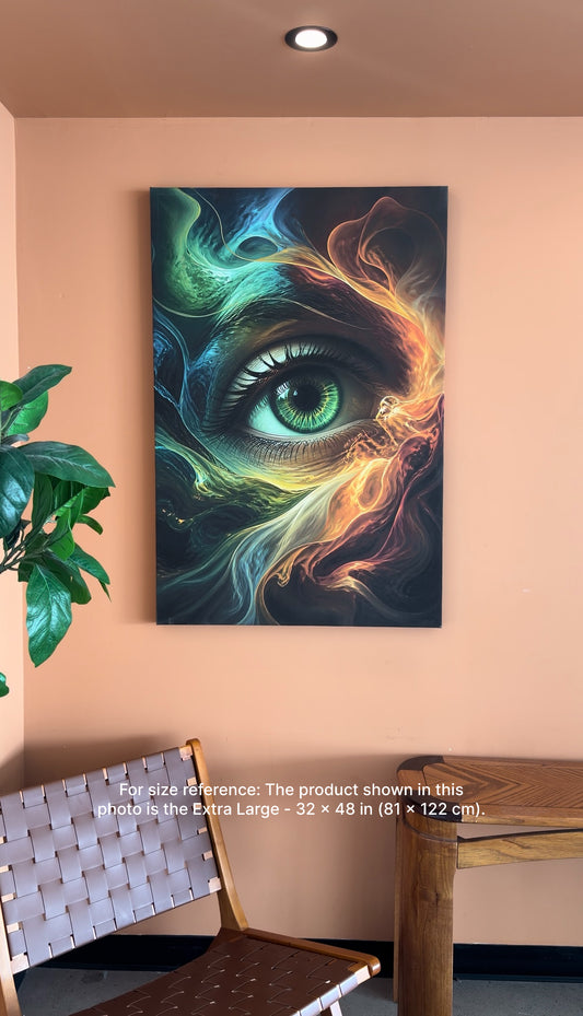 Eye Wall Art Canvas – Colorful Abstract Eye Artwork, Modern Surreal Wall Decor for Living Room Bedroom Office – High Quality Ready to Hang Canvas Print, 1.5 Inch Thick