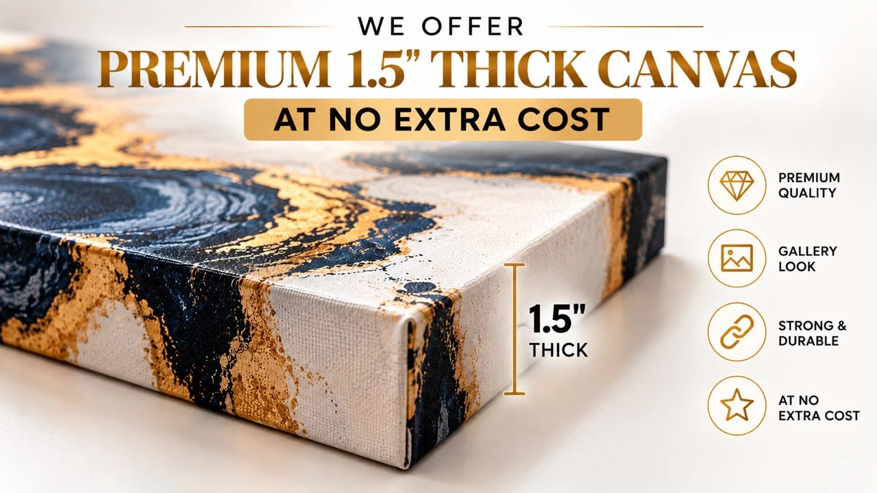 Premium 1.5" Thick Canvas at No Extra Cost